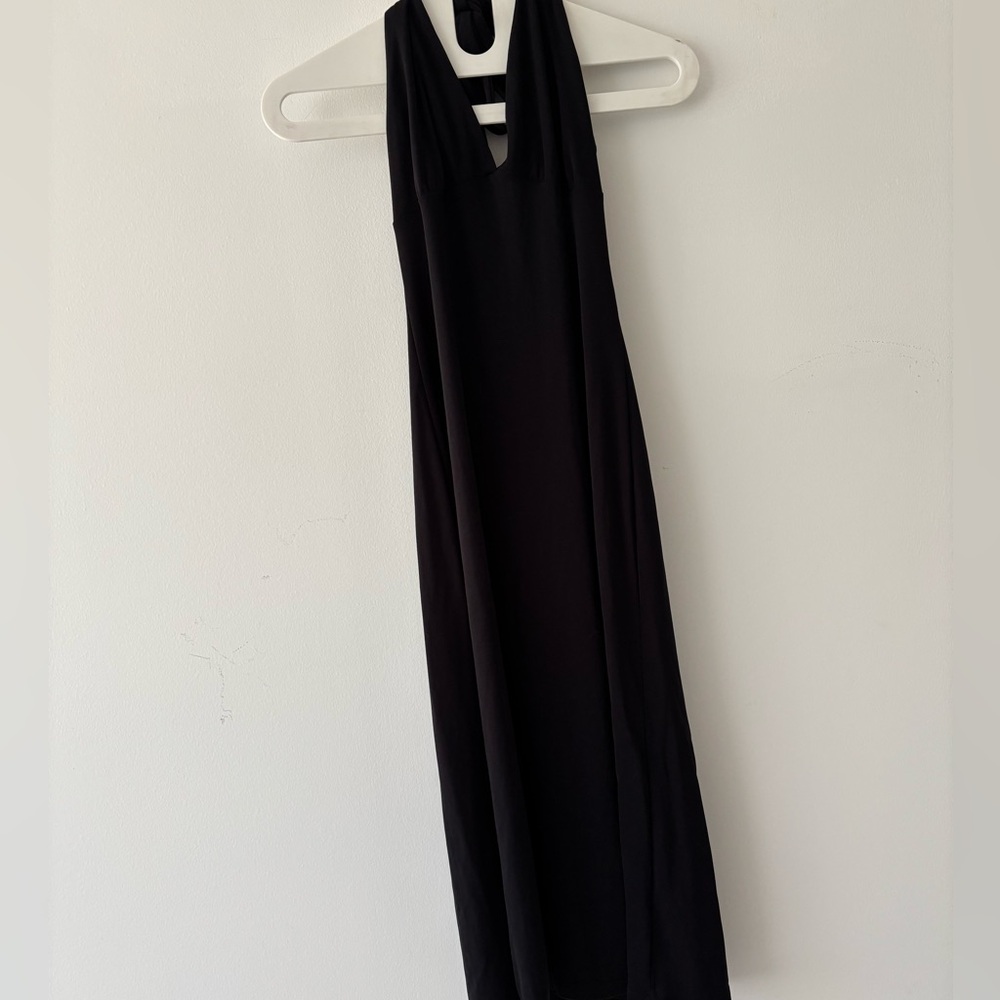 NWOT Banana Republic halter dress black liquid knit Style summer dress XS/S